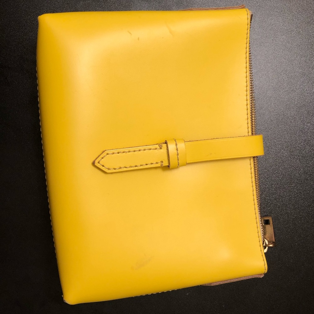 J·Crew cow leather clutch